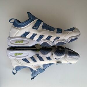 Avia Athletic Walking Shoes Comfort Straps Cushioned White Blue Womens 7.5